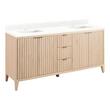 72" Bayliss Vanity with Rectangle Undermount Sink - Stoneware White - Feathered White - Single Hole, , large image number 0