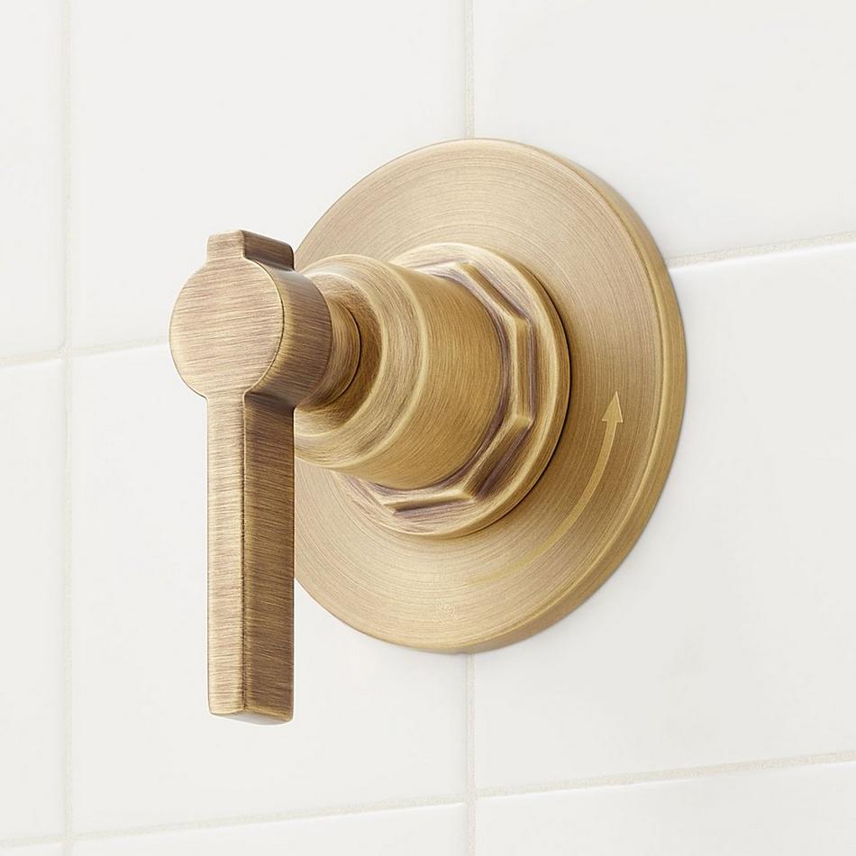 Greyfield In-Wall Shower Volume Control Handle and 3/4" Rough-In Valve - Aged Brass, , large image number 0