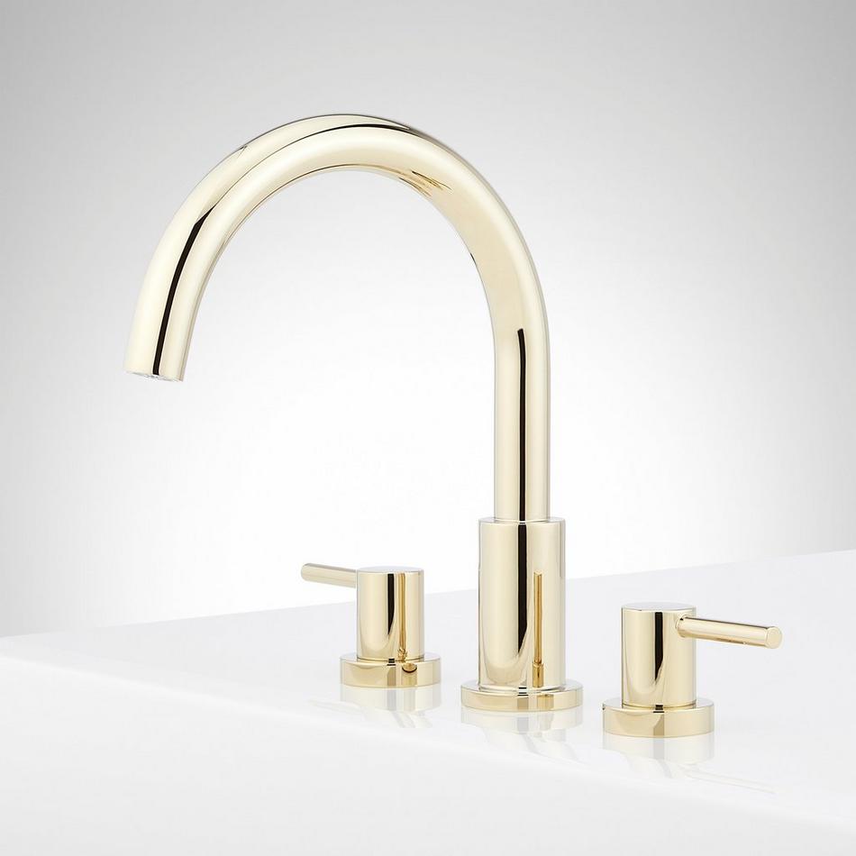Lexia 3-Hole Roman Tub Faucet and Rough-In Valve - Polished Brass, , large image number 1