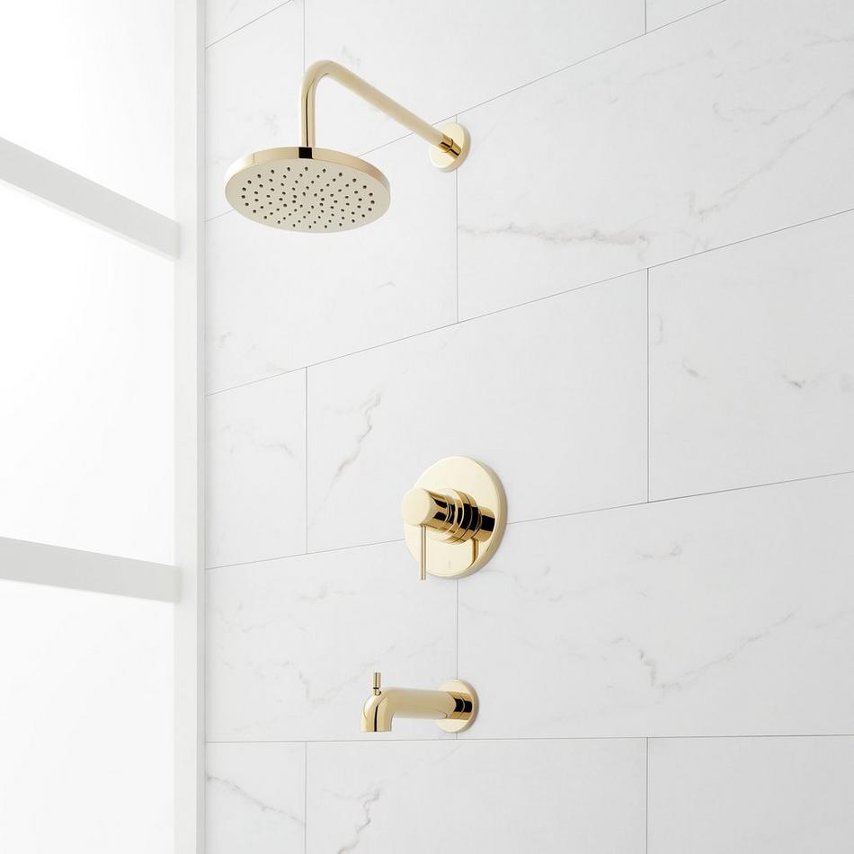 Lexia Pressure Balance Tub and Shower Set - Polished Brass, , large image number 0