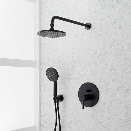 Lattimore Shower System with Rainfall Shower Head & Hand Shower