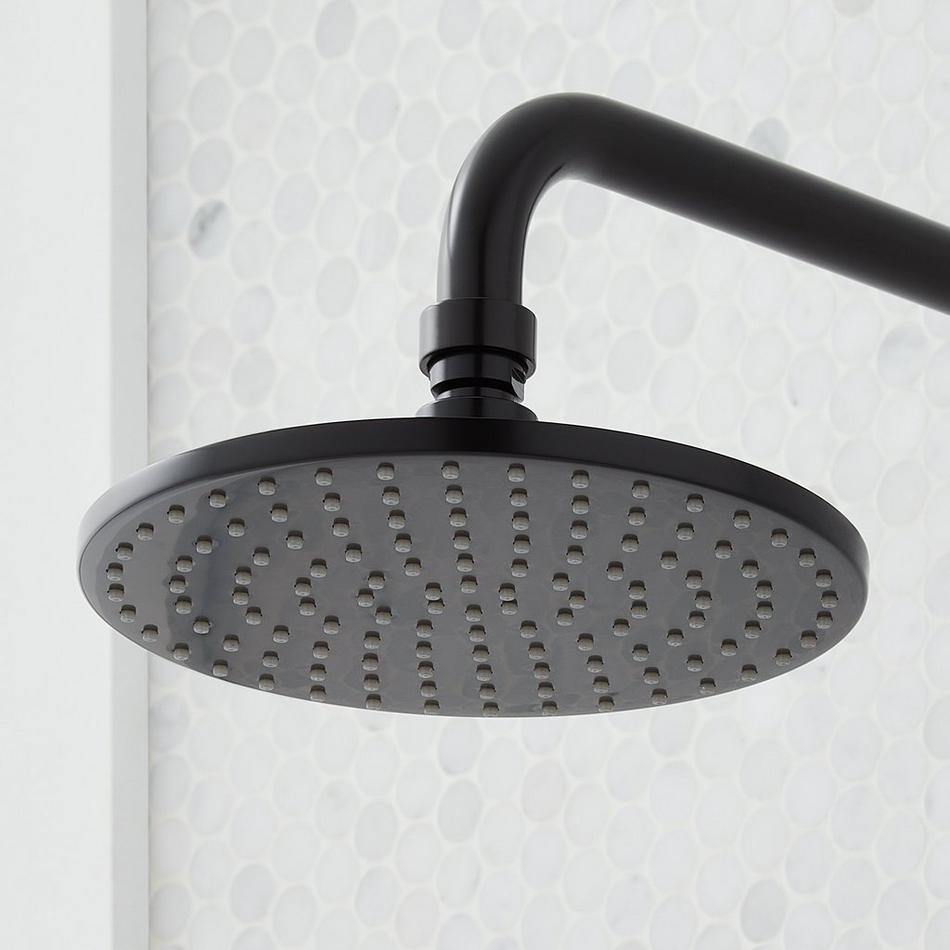 Lattimore Shower System with Rainfall Shower Head & Hand Shower - Matte Black, , large image number 1