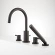 Rotunda Roman Tub Faucet and Hand Shower - Matte Black, , large image number 1