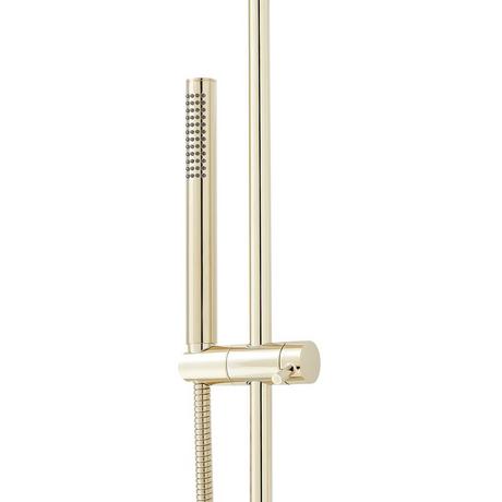 Contemporary Tubular Hand Shower and Slide Bar with Hose