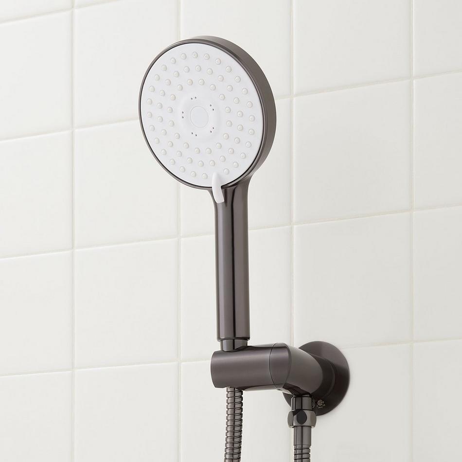 Greyfield Thermostatic Shower System with Dual Showerheads and Hand Shower - Gunmetal, , large image number 5
