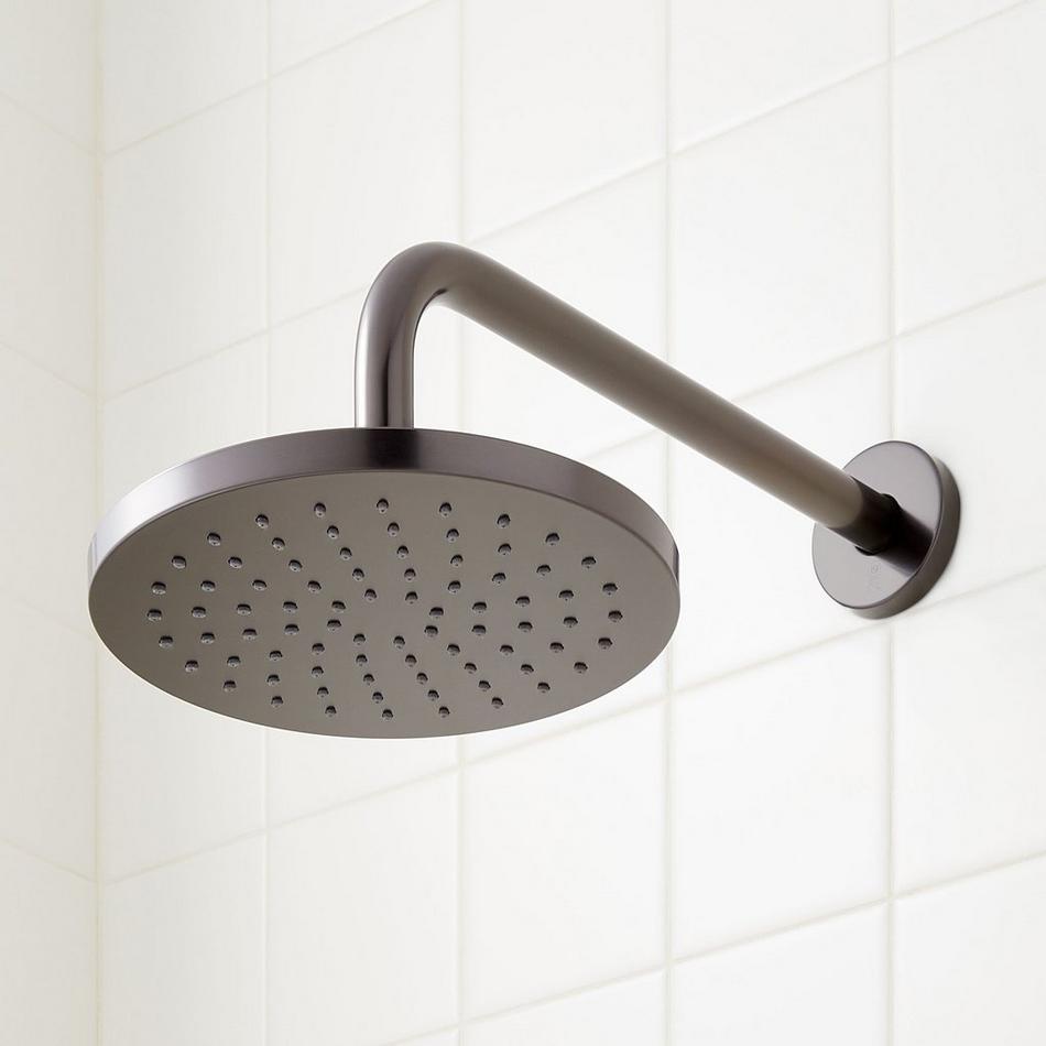 Greyfield Thermostatic Shower System with Dual Showerheads and Hand Shower - Gunmetal, , large image number 1