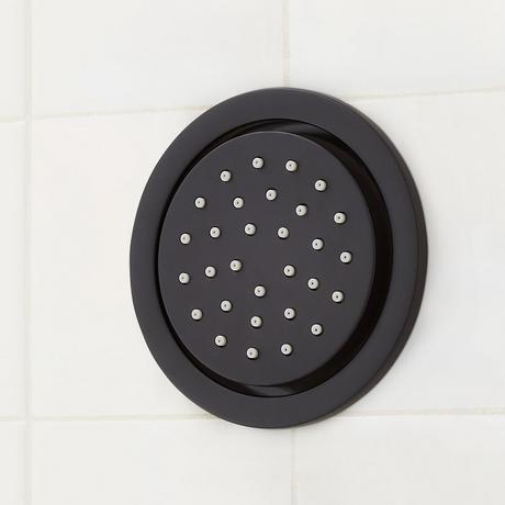 Greyfield Thermostatic Shower System with 3 Body Sprays and Hand Shower