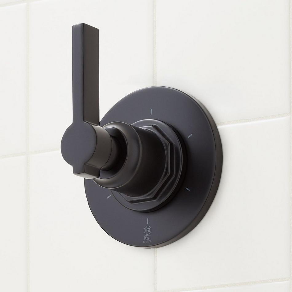 Greyfield Thermostatic Shower System with 3 Body Sprays and Hand Shower - Matte Black, , large image number 2