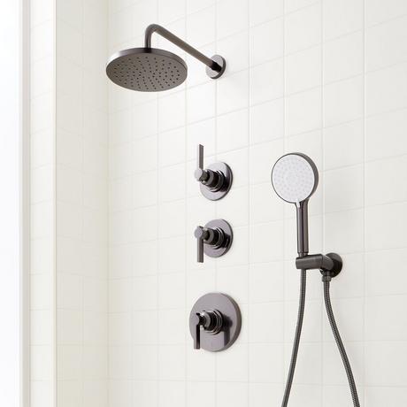 Greyfield Thermostatic Shower System with Hand Shower