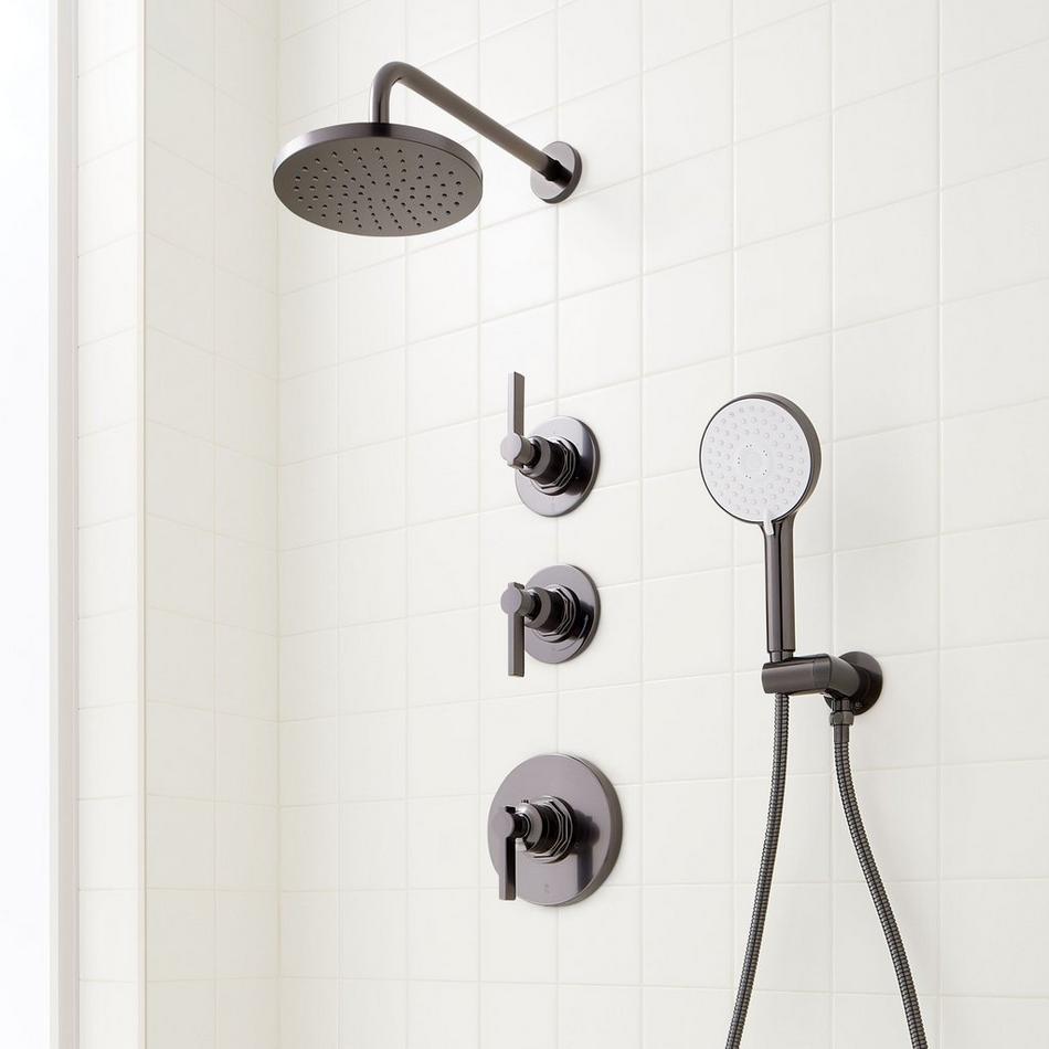 Greyfield Thermostatic Shower System with Hand Shower, , large image number 4