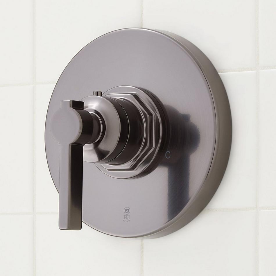 Greyfield Thermostatic Shower System with Hand Shower - Gunmetal, , large image number 4