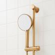 Greyfield Thermostatic Shower System With Dual Showerheads, Slide Bar and Hand Shower - Brushed Gold, , large image number 5