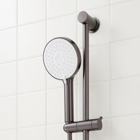 Greyfield Thermostatic Shower System with Dual Showerheads, Slide Bar & Hand Shower