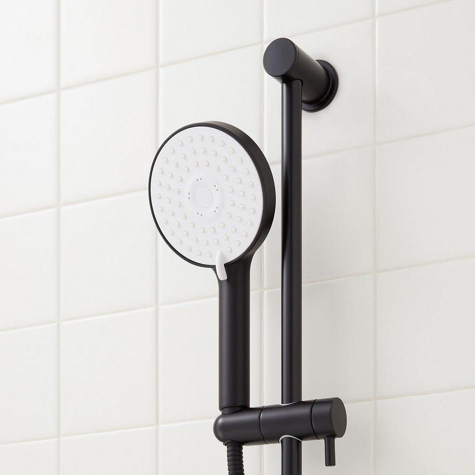 Greyfield Thermostatic Shower System with 3 Body Sprays, Slide Bar and Hand Shower - Matte Black, , large image number 5