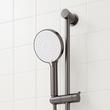 Greyfield Thermostatic Shower System with Slide Bar and Hand Shower - Gunmetal, , large image number 5