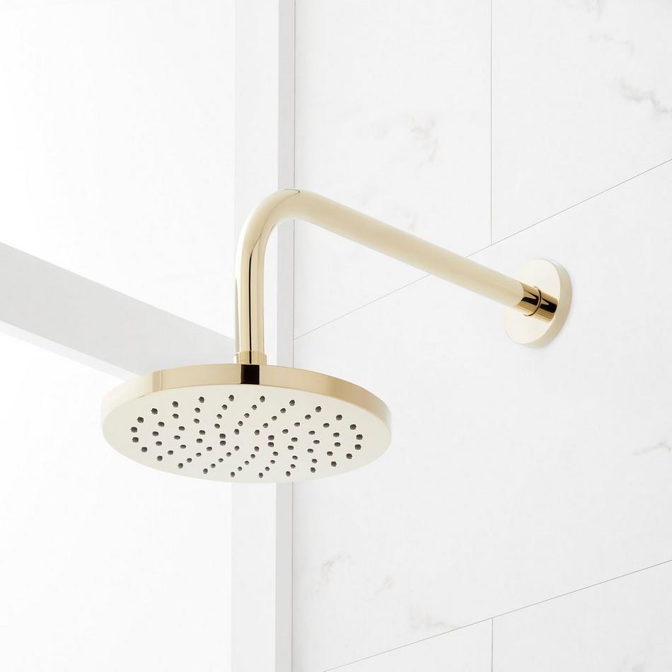 Lexia Thermostatic Shower System with Dual Showerheads and Hand Shower - Polished Brass, , large image number 1