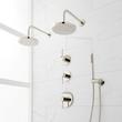 Lexia Thermostatic Shower System with Dual Showerheads and Hand Shower, , large image number 6