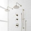 Lexia Thermostatic Shower System with Dual Showerheads, Slide Bar and Hand Shower, , large image number 6