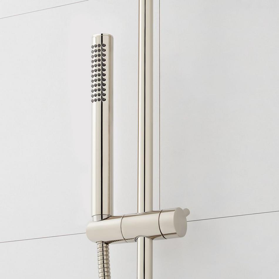 Lexia Thermostatic Shower System with Dual Showerheads, Slide Bar and Hand Shower - Polished Nickel, , large image number 5