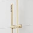 Lexia Thermostatic Shower System with Slide Bar and Hand Shower - Polished Brass, , large image number 5