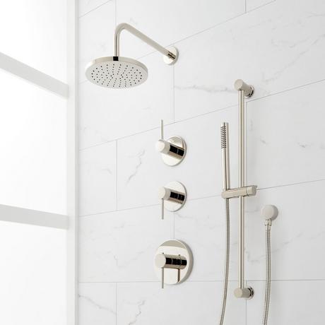 Lexia Thermostatic Shower System with Slide Bar and Hand Shower