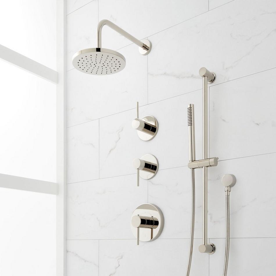 Lexia Thermostatic Shower System with Slide Bar and Hand Shower, , large image number 6