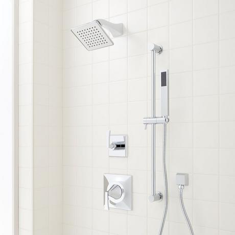 Vilamonte Pressure Balance Shower System with Slide Bar and Hand Shower