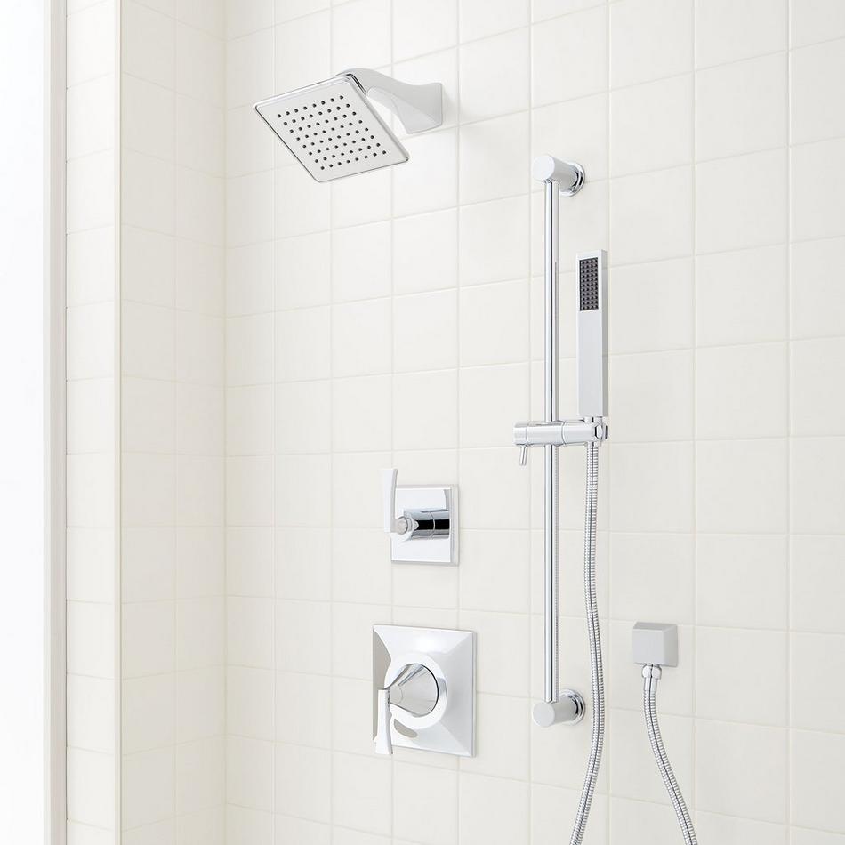 Vilamonte Pressure Balance Shower System with Slide Bar and Hand Shower, , large image number 1