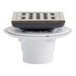 Menlo Square Shower Drain - Polished Brass, , large image number 1