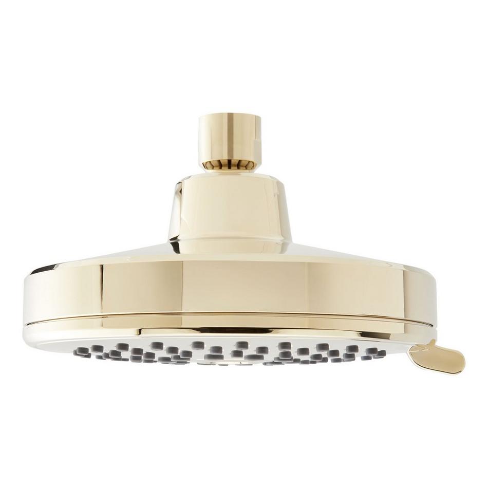 6" Round Multifunction 2.5 GPM Shower Head - Polished Brass, , large image number 1