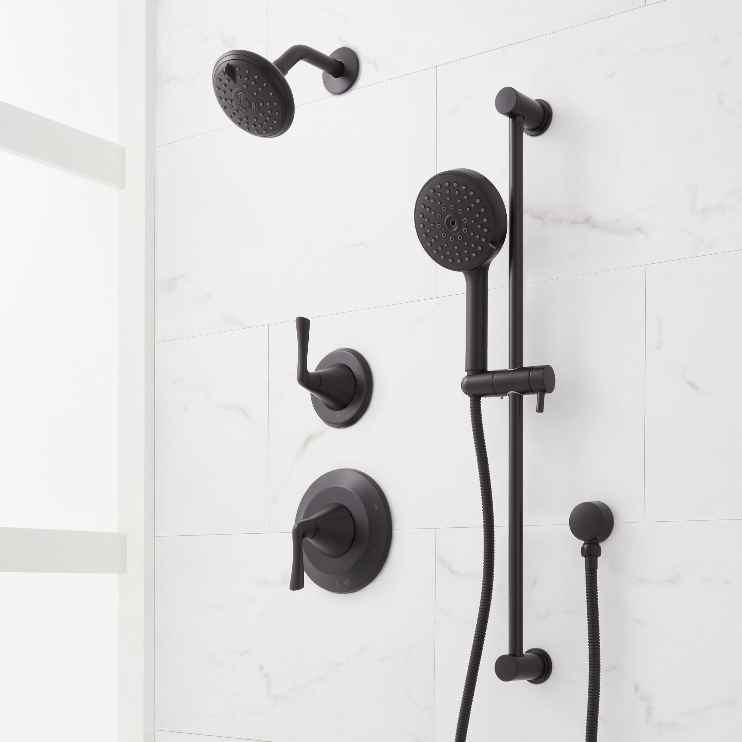 View of Provincetown Pressure Balance Shower System with Slide Bar and Hand ...