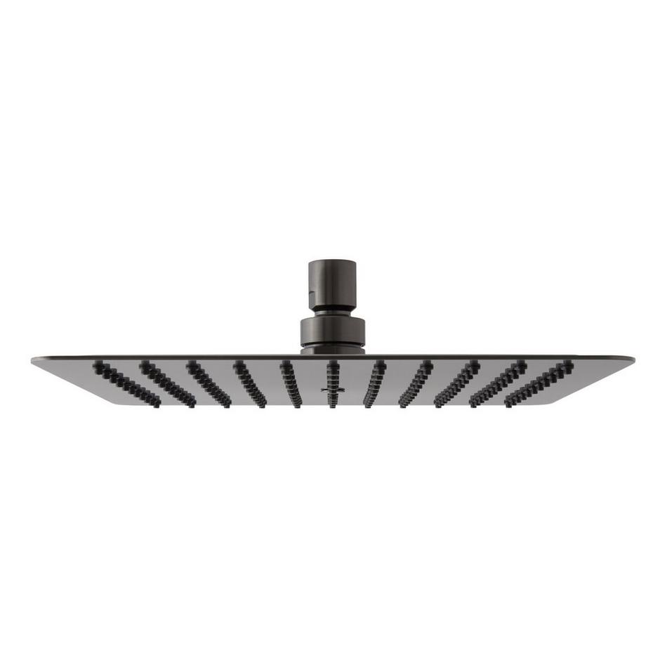 10" Modern Square Rainfall Shower Head with Rounded Corners - 2.5 GPM - Gunmetal, , large image number 1