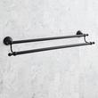 24" Traditional Double Towel Bar - Matte Black, , large image number 1