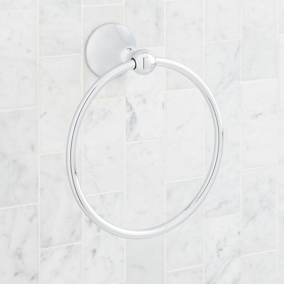 Traditional Towel Ring - Chrome, , large image number 1