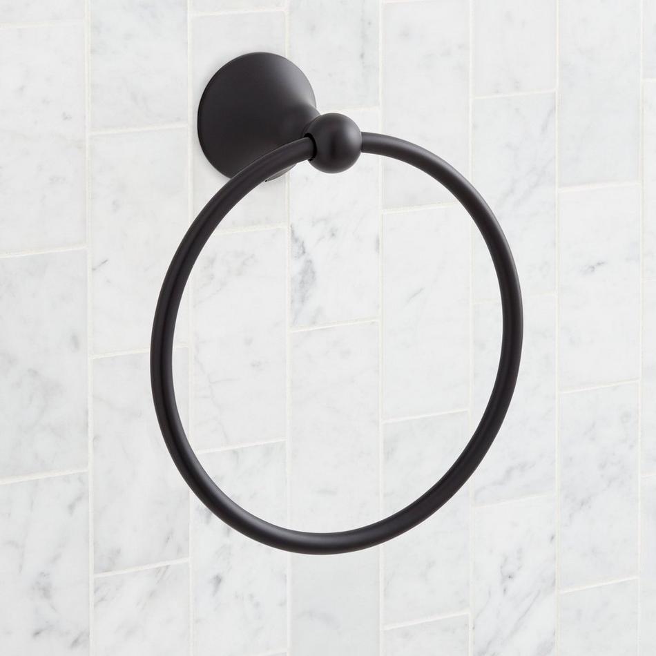 Traditional Towel Ring - Matte Black, , large image number 1