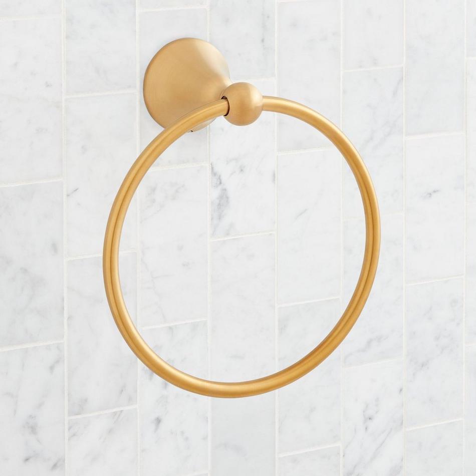 Traditional Towel Ring - Brushed Gold, , large image number 1