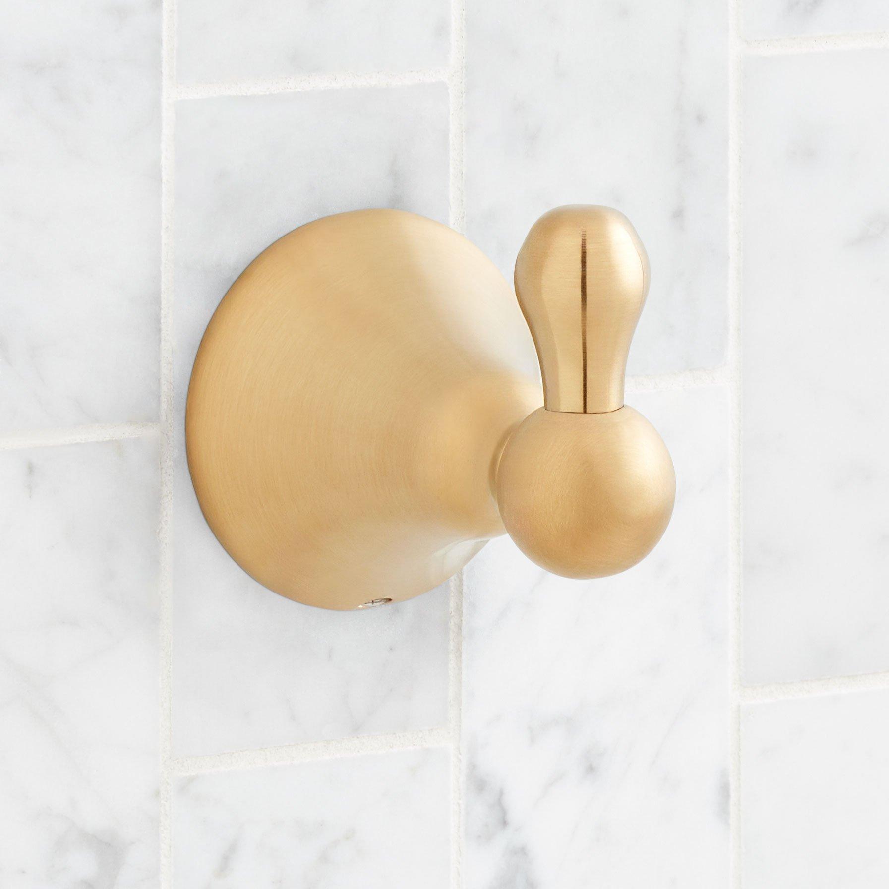 Traditional Robe Hook - Brushed Gold | Signature Hardware