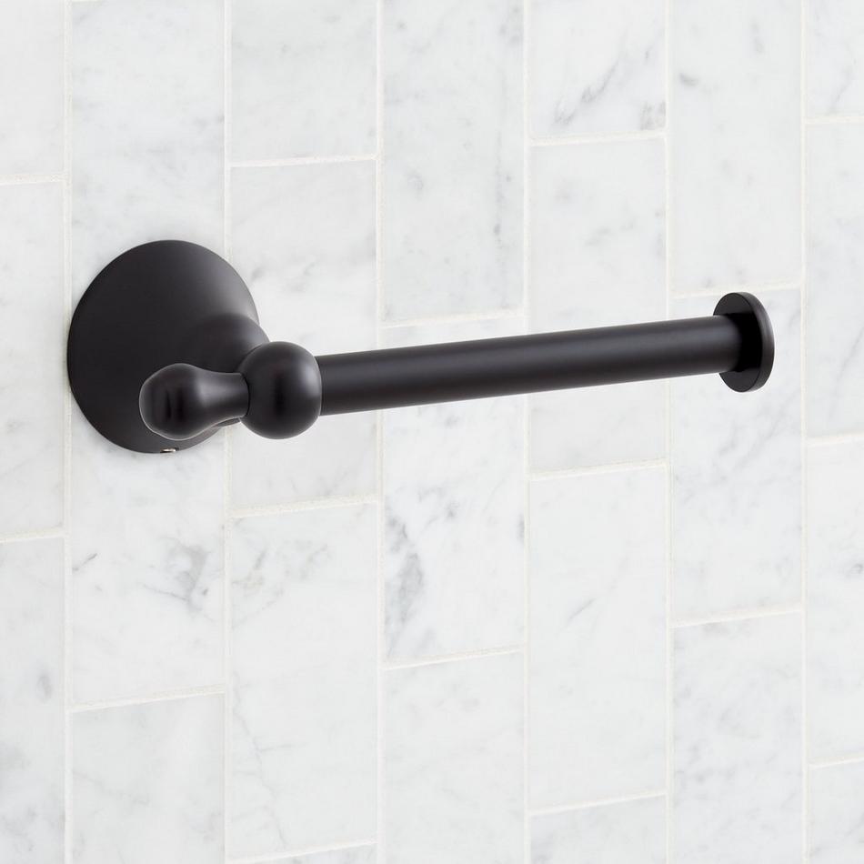 Traditional Toilet Paper Holder - Matte Black, , large image number 1