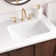 18" Mangrove Rectangular Vitreous China Undermount Bathroom Sink - White, , large image number 0
