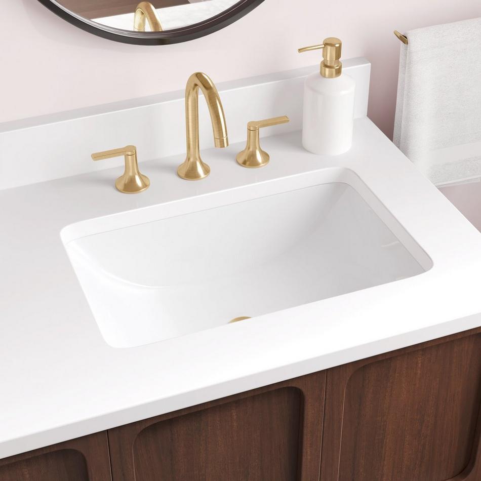 18" Mangrove Rectangular Vitreous China Undermount Bathroom Sink - White, , large image number 0