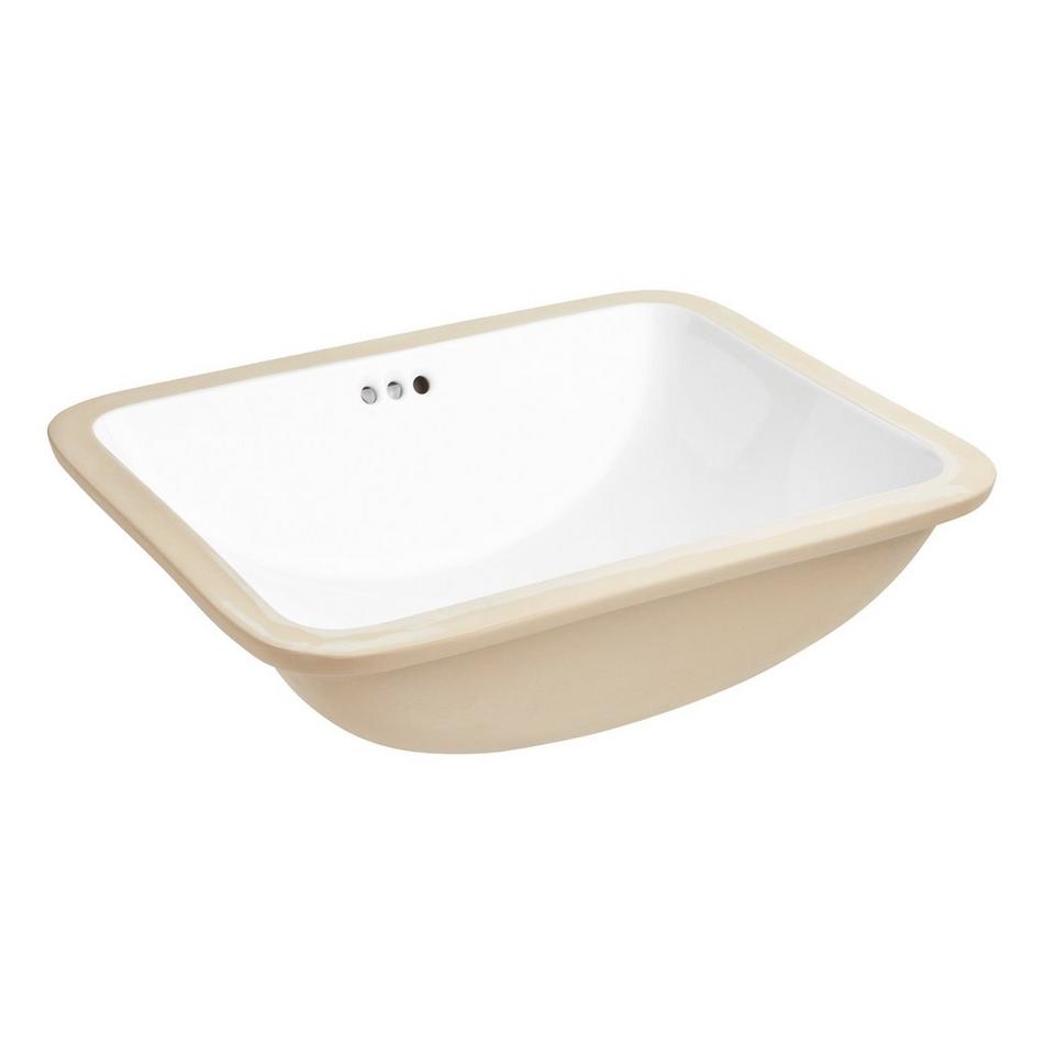 18" Mangrove Rectangular Vitreous China Undermount Bathroom Sink - White, , large image number 1