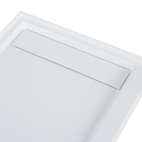 60" Solid Surface Shower Tray - Glossy White