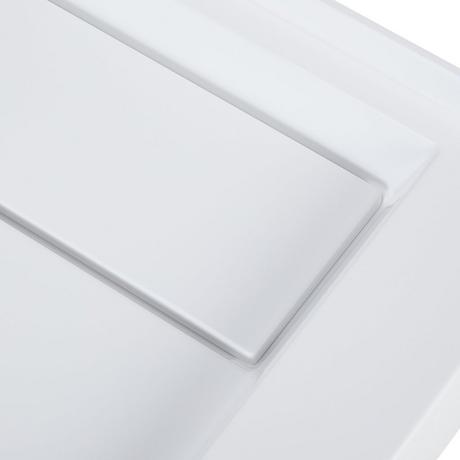 60" Solid Surface Shower Tray - Glossy White