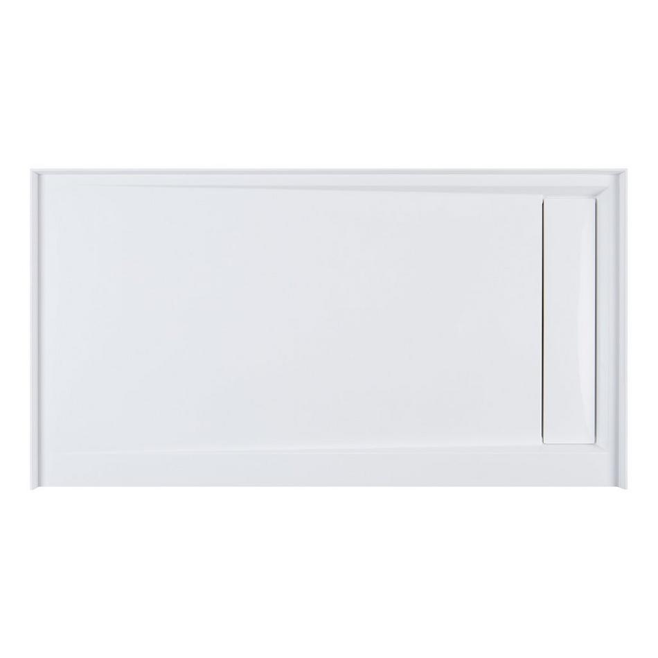 60" Solid Surface Shower Tray - Glossy White, , large image number 1