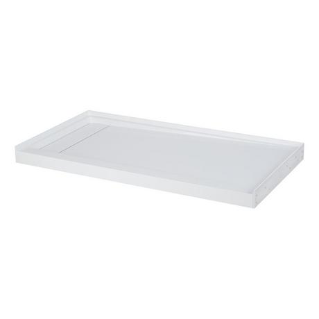 60" Solid Surface Shower Tray - Glossy White