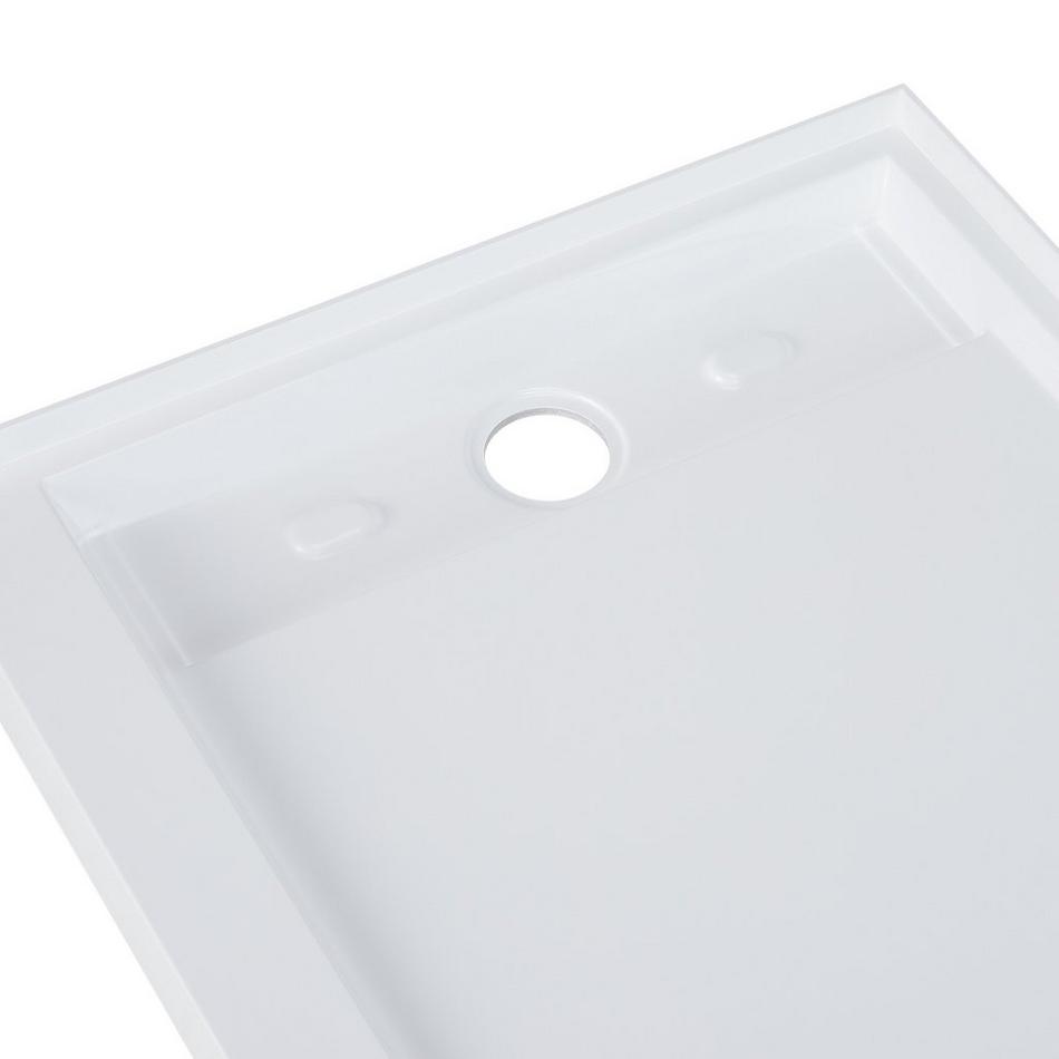 60" Solid Surface Shower Tray - Glossy White, , large image number 7