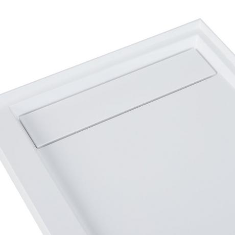 60" Solid Surface Shower Tray - Glossy White