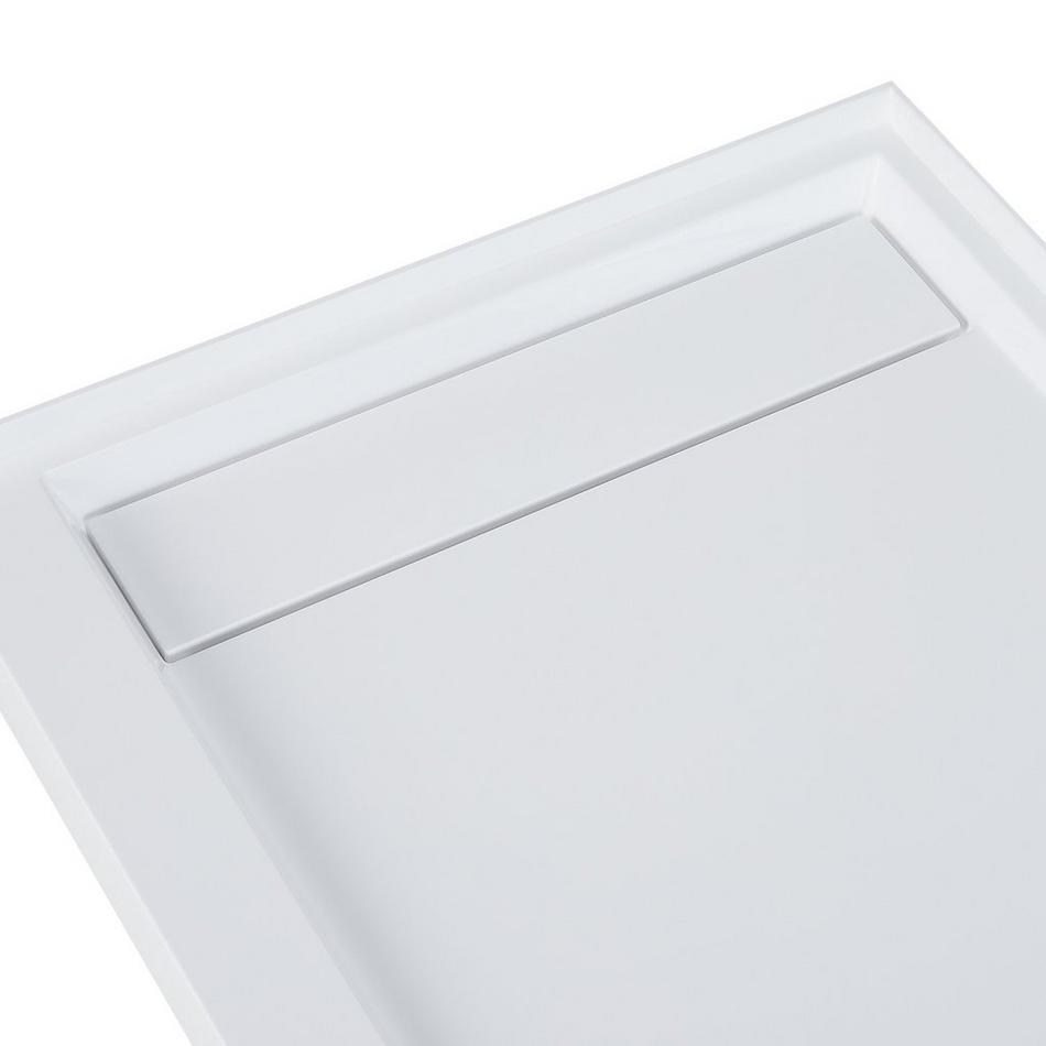 60" Solid Surface Shower Tray - Glossy White, , large image number 8