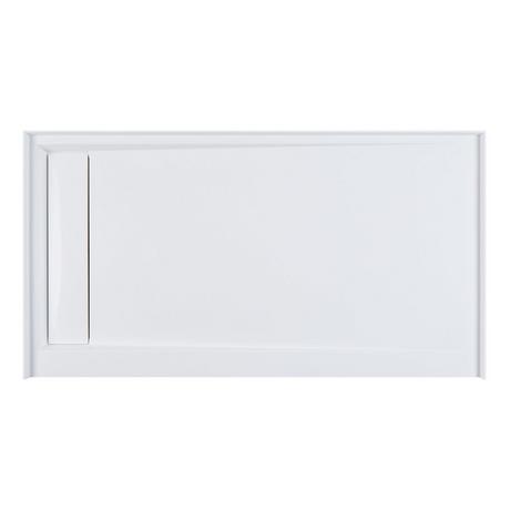 60" Solid Surface Shower Tray - Glossy White