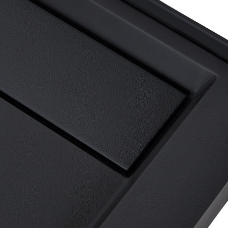 60" Solid Surface Stone Shower Base - Matte Black